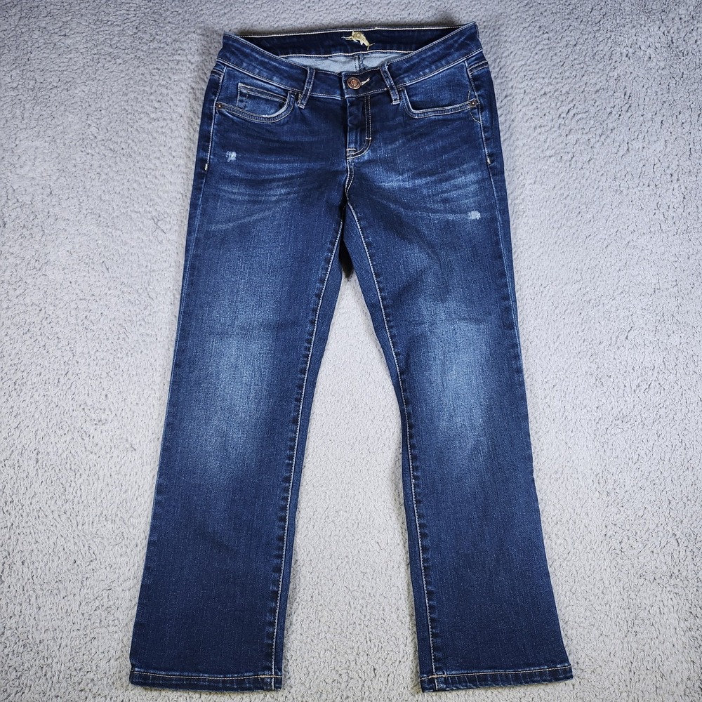 Tommy Bahama Jeans Women‎ 27x24 Crop Capri Ankle Straight Blue